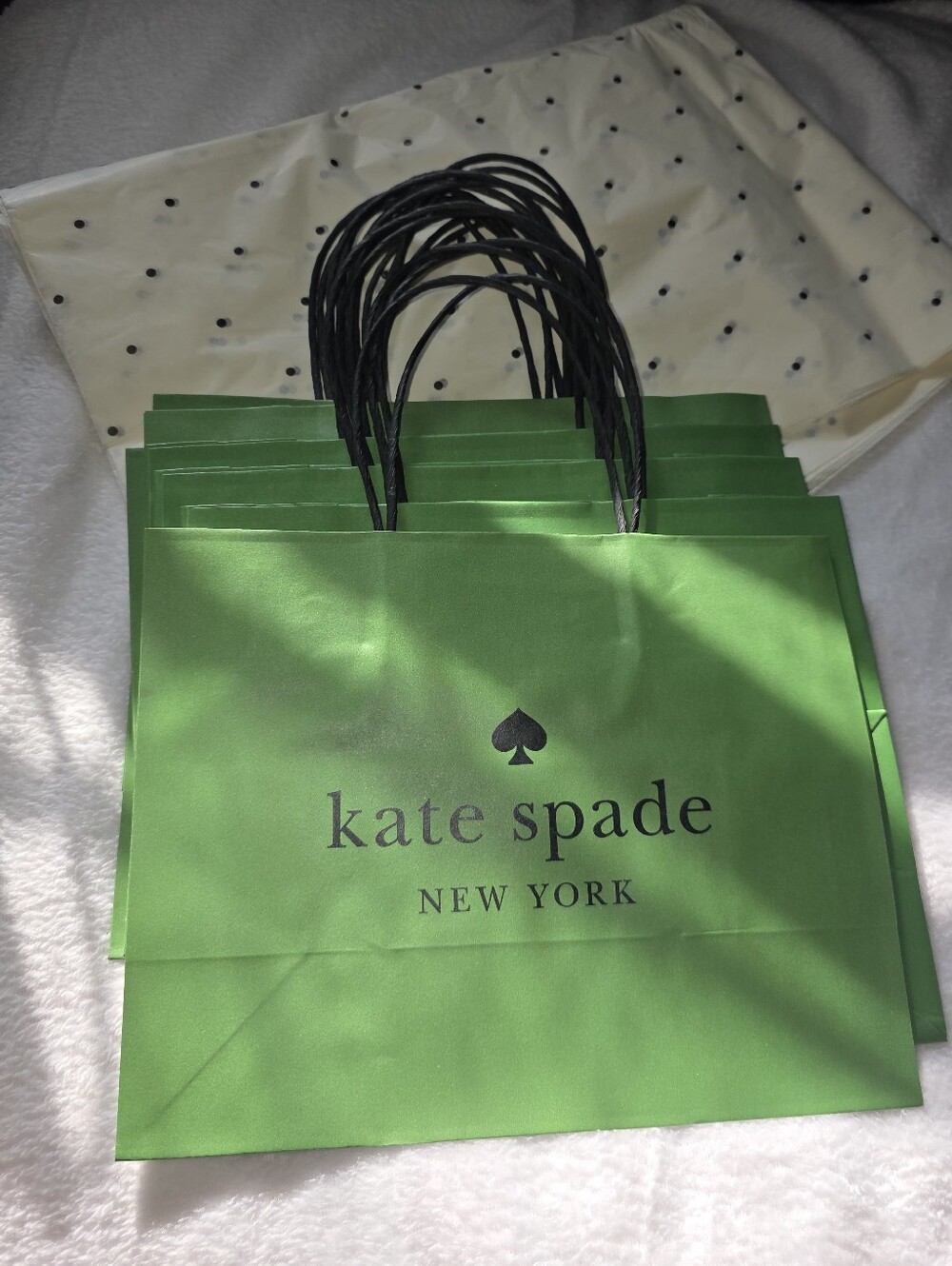 10 kate spade Green Gift Bag And 10 Sheets Of Tissue Paper